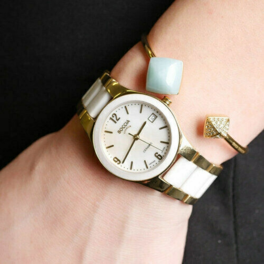 Michael Kors Green Amazonite Pave PyramidBracelet - Picture 2 of 2